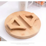 Stylish clip-on sofa armrest with wooden geometric tray base