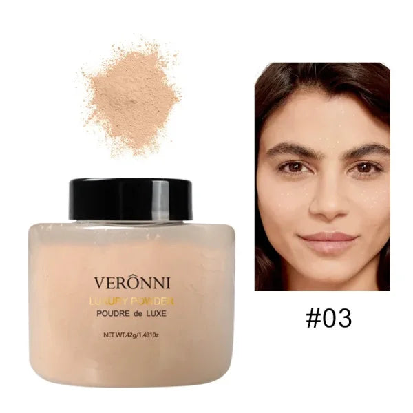 Banana Shaped Loose Powder – Reduces Pores & Fine Lines, Long-Lasting Matte Effect, Natural Facial Makeup Powder - Himpall