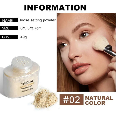 Banana Shaped Loose Powder – Reduces Pores & Fine Lines, Long-Lasting Matte Effect, Natural Facial Makeup Powder - Himpall