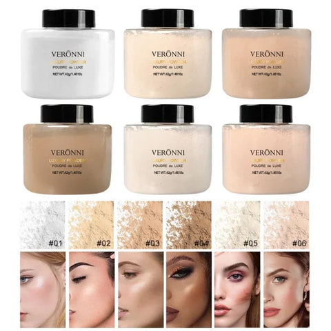 Banana Shaped Loose Powder – Reduces Pores & Fine Lines, Long-Lasting Matte Effect, Natural Facial Makeup Powder - Himpall