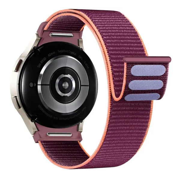 Samsung Galaxy Watch nylon sport loop quick fit strap - Plum / Watch 4 40mm 44mm / China Mainland