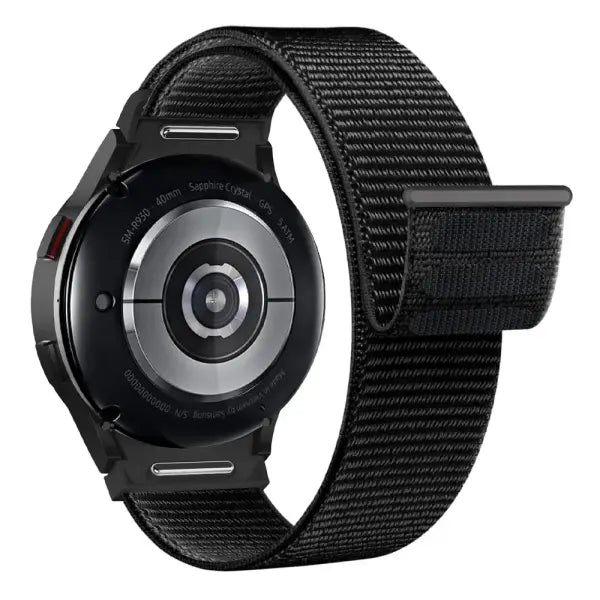 Samsung Galaxy Watch nylon sport loop quick fit strap - Black / Watch 5 pro 45mm / China Mainland