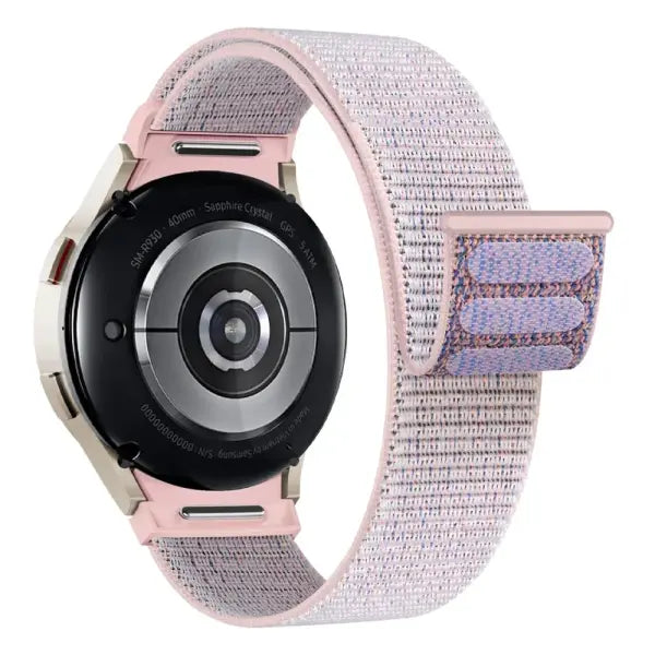 Samsung Galaxy Watch nylon sport loop quick fit strap - Pink sand / 4 classic 42mm 46mm / China Mainland