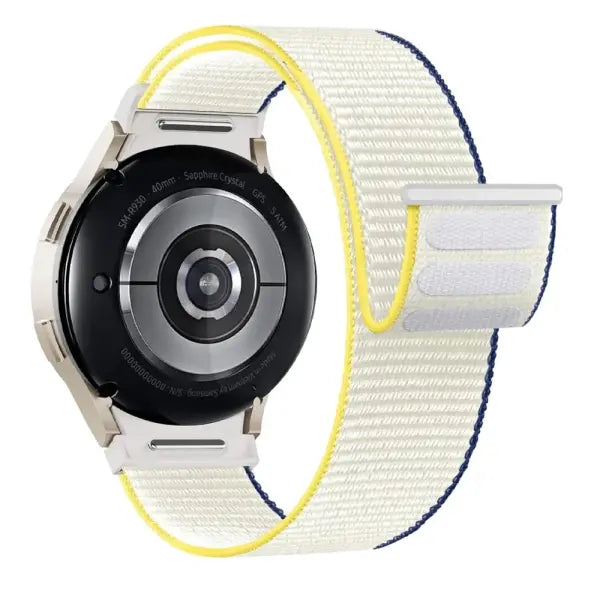 Samsung Galaxy Watch nylon sport loop quick fit strap - Sea Salt / 4 classic 42mm 46mm / China Mainland
