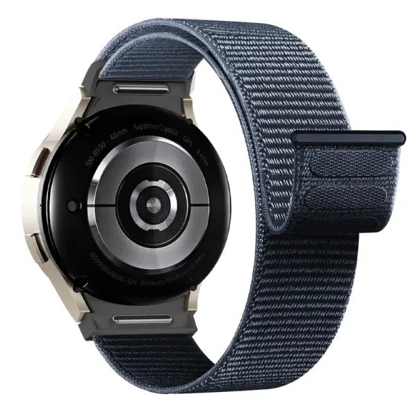 Samsung Galaxy Watch nylon sport loop quick fit strap - Midnight blue / 4 classic 42mm 46mm / China Mainland