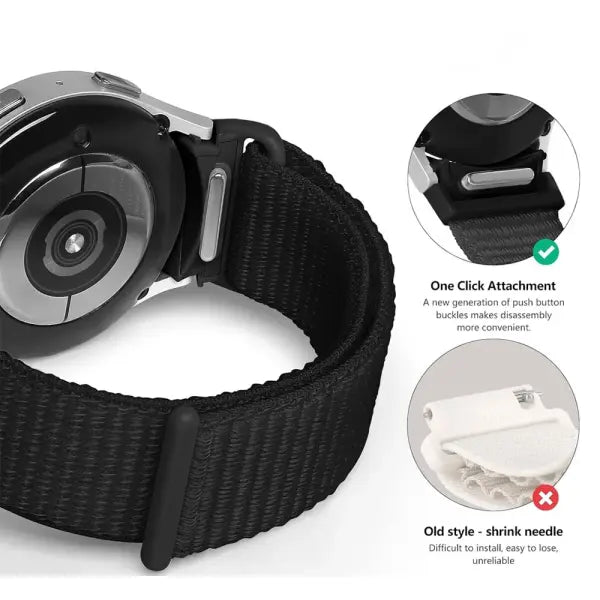 Samsung Galaxy Watch nylon sport loop quick fit strap