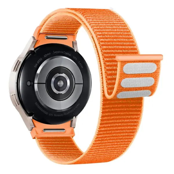 Samsung Galaxy Watch nylon sport loop quick fit strap - Papaya / Watch 4 40mm 44mm / China Mainland
