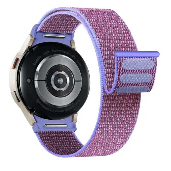 Samsung Galaxy Watch nylon sport loop quick fit strap - Lila / 4 classic 42mm 46mm / China Mainland