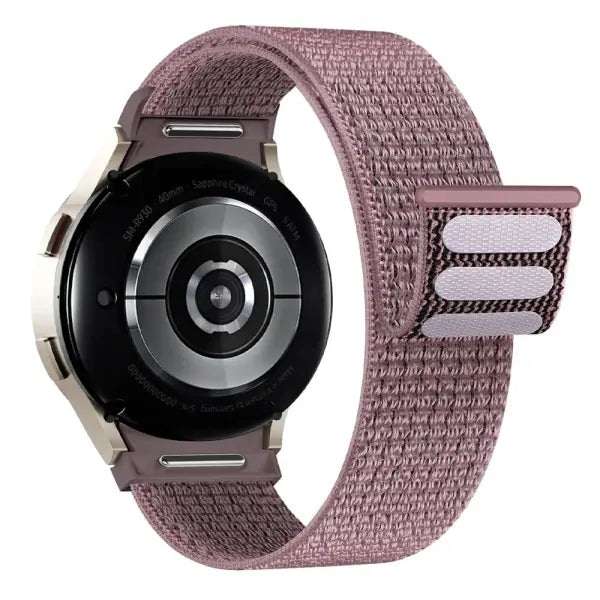 Samsung Galaxy Watch nylon sport loop quick fit strap - Smoke purple / 4 classic 42mm 46mm / China Mainland