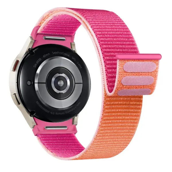 Samsung Galaxy Watch nylon sport loop quick fit strap - Pomegranate / 4 classic 42mm 46mm / China Mainland