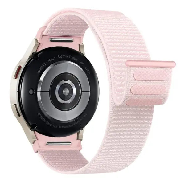 Samsung Galaxy Watch nylon sport loop quick fit strap - Hot pink / 4 classic 42mm 46mm / China Mainland