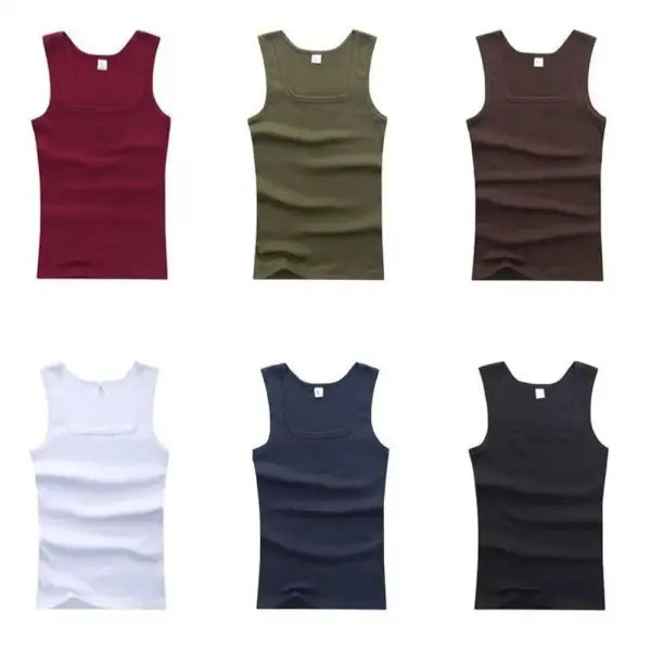 Basic Elastic Tank Men’s Gym Vest Cotton Bodybuilding Fitness Style
