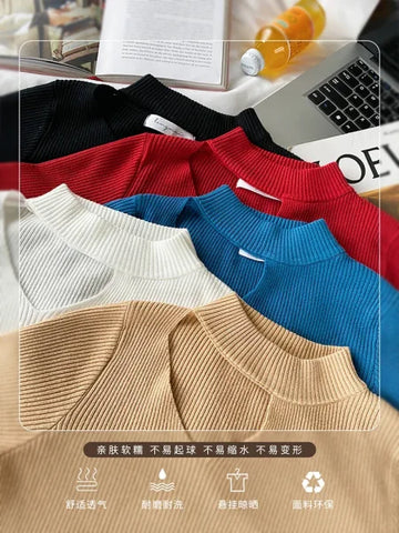 Basic Hollow Out Women’s Sweater - Slim Fit Autumn Winter Knitted Pullover Jumper 2025