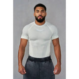 Batman Men’s Quick Dry Compression T-Shirt High Elastic Fitness Gym Top - white / XXL