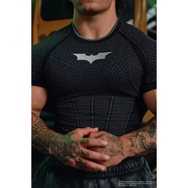 Batman Men’s Quick Dry Compression T-Shirt High Elastic Fitness Gym Top