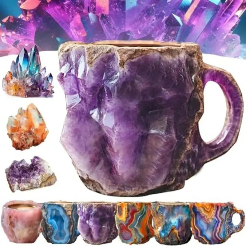 Elegant Resin Crystal Coffee Mug for Home and Workplace Decor