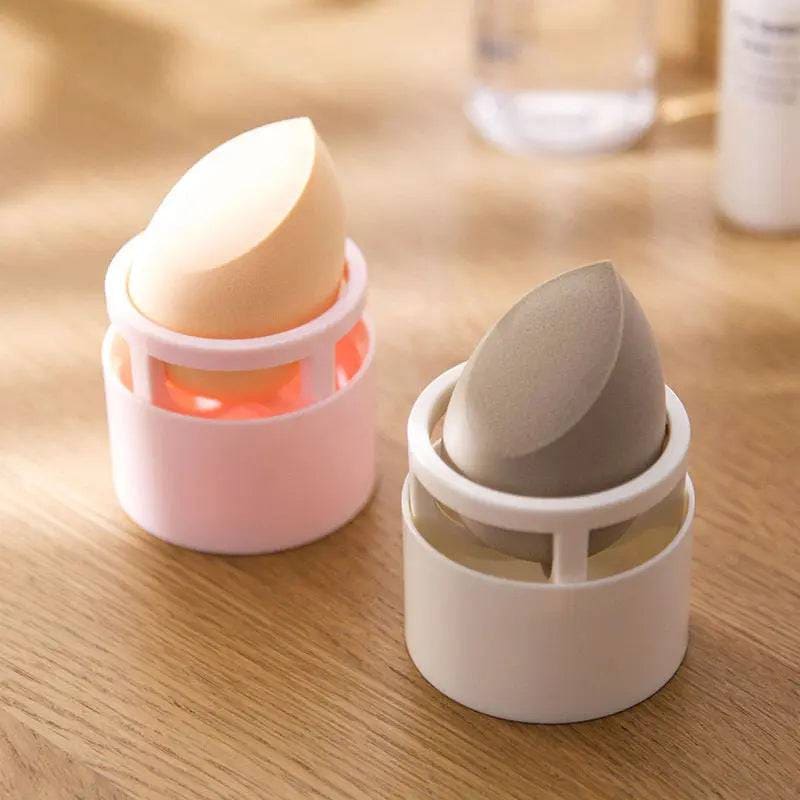 Beauty Egg – Ergonomic Makeup Sponge with Egg-Shaped Stand for Easy Storage - Pink