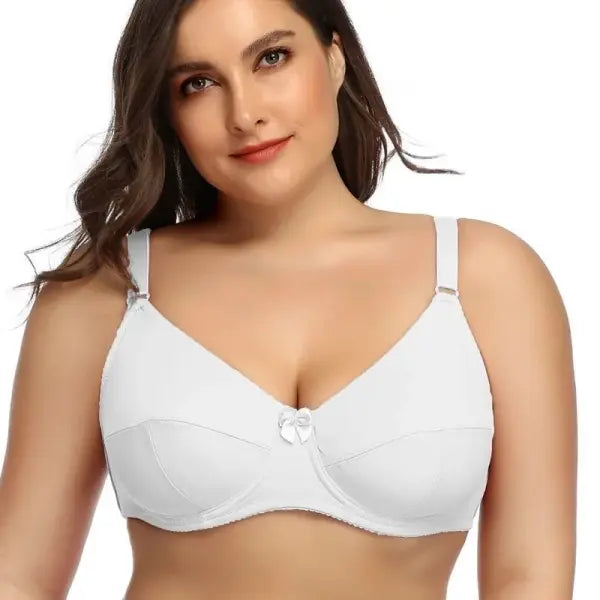 Beauwear Women’s Plus Size Minimizer Bra – Full Coverage Underwire Support Non-Padded (36D-52F) - White / 105E / CHINA