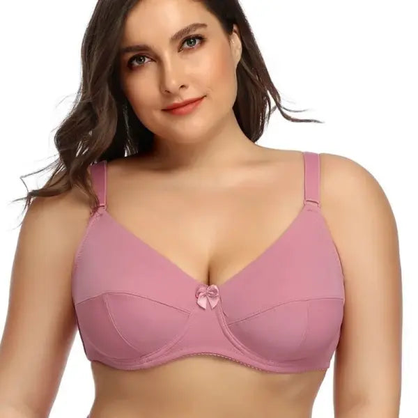 Beauwear Women’s Plus Size Minimizer Bra – Full Coverage Underwire Support Non-Padded (36D-52F) - Pink / 115F / CHINA