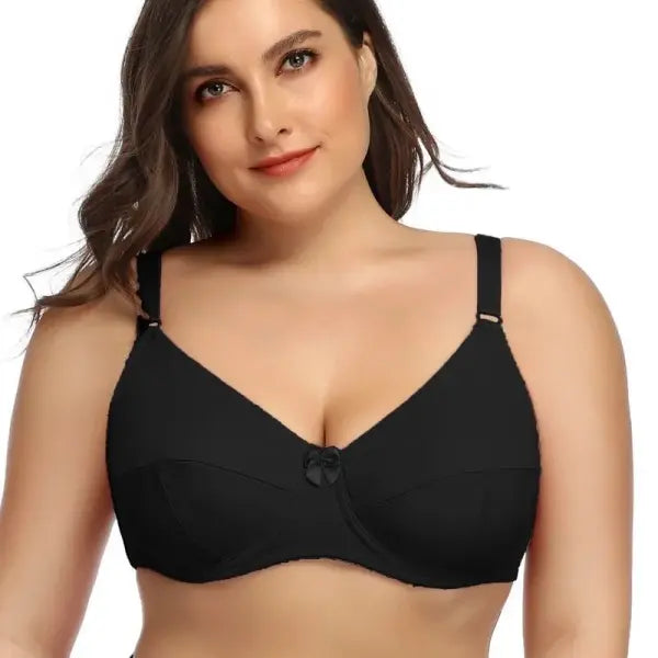 Beauwear Women’s Plus Size Minimizer Bra – Full Coverage Underwire Support Non-Padded (36D-52F) - Black / 85C / CHINA