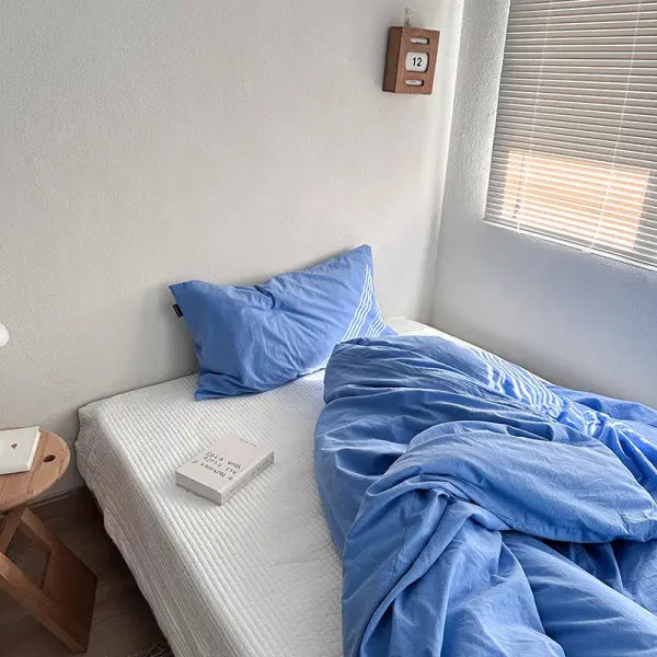 Bed Linen 100% Cotton Duvet Cover Stripe Queen Size 40s Quilt Cover Pillowcase Bedding covers Fashion Home Textile