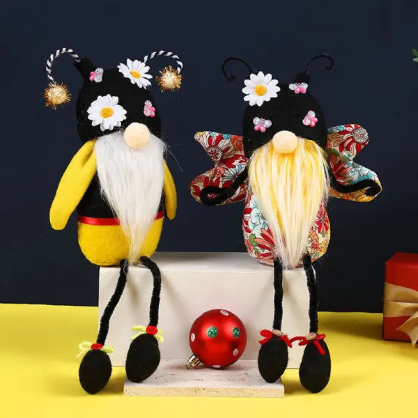 Bee Festival Flower Butterfly Long Legs Faceless Doll - Hair Remover