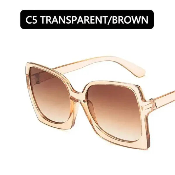 Big Frame Designer Oversized Sunglasses for Elevated Style - C5