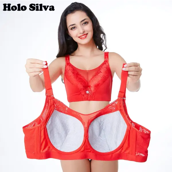Big Size Push Up Bra 48G 50G 52G Plus Size Bralette Large Size Brassiere Female Bra Plus Size 40-52 Sexy Seamless Bras