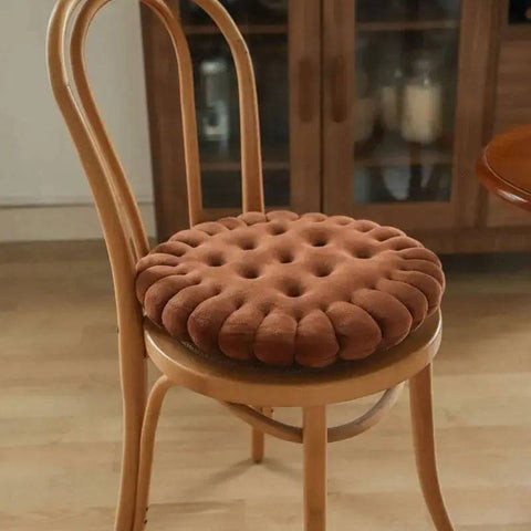 Biscuit-Shaped Plush Cushion: Soft and Creative Chair Seat Pad