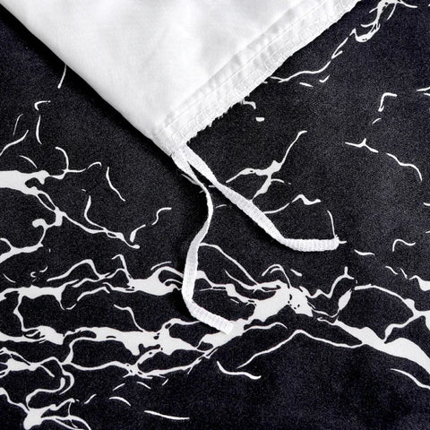 Black Marble Sanding Bedding Set - 2/3 Piece Duvet Cover Set