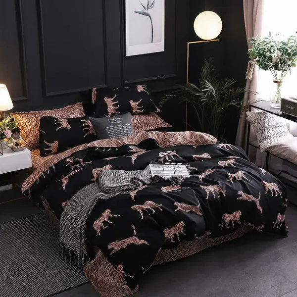 Black Marble Sanding Bedding Set - 2/3 Piece Duvet Cover Set - 9 / set / Twin|CN