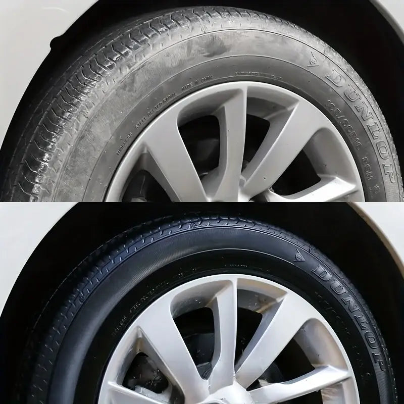 Black Shiny Tire wax - durable long-lasting protection and repair for all kinds of tires - prevents cracks and whitens