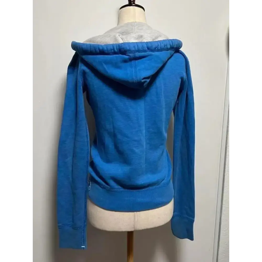 Blue Y2K Design Slim Cardigan Jacket Sweatshirt Women Autumn and Winter Gothic American Retro Casual Top Loose