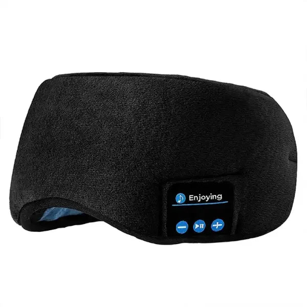 Bluetooth 3D Eye Mask Headphones – Wireless Sleep Headband Earphones - Black