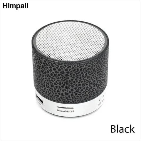 Bluetooth Mini Speaker with LED Subwoofer - Wireless & Portable - Black