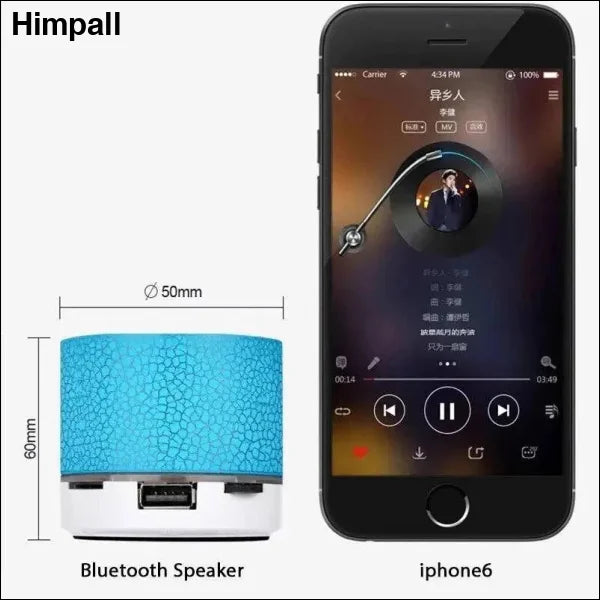 Bluetooth Mini Speaker with LED Subwoofer - Wireless & Portable