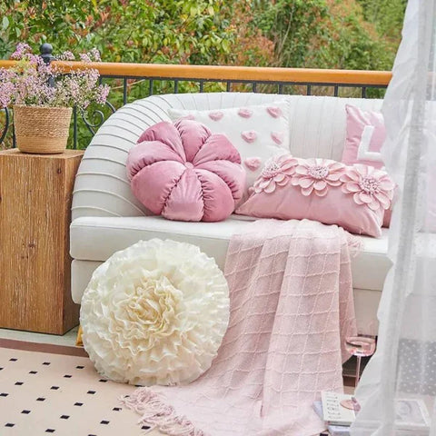 Blush Romance: Wedding Throw Pillow