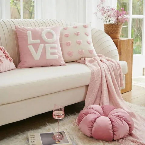 Blush Romance: Wedding Throw Pillow