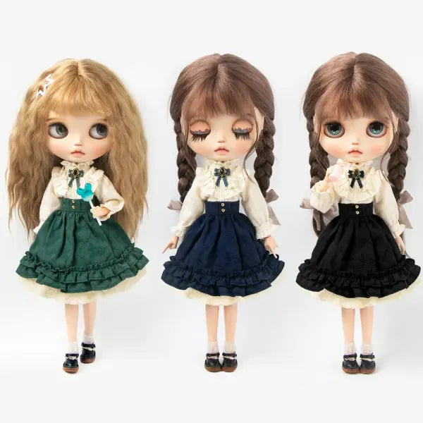 Blythe Clothes Vintage Lace Maid Set for YMY OB22 Doll Accessories