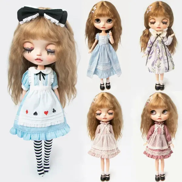 Blythe Clothes Vintage Lace Maid Set for YMY OB22 Doll Accessories