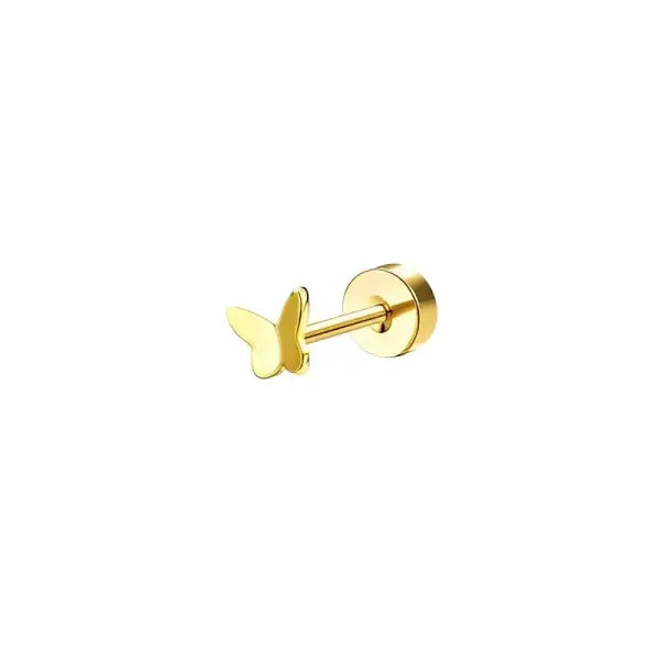 Bobisty Surgical Stainless Steel Earrings – Dainty Flat Back Stud & Hoop for Sensitive Ears Women’s Cartilage Jewelry