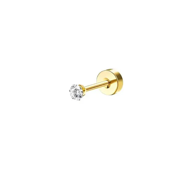 Bobisty Surgical Stainless Steel Earrings – Dainty Flat Back Stud & Hoop for Sensitive Ears Women’s Cartilage Jewelry