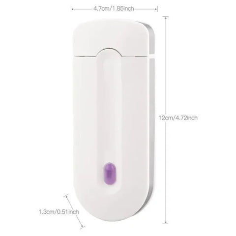 Body Blue-Light Epilator – Electric Rotary Hair Remover for Face Legs Bikini and Lips - White