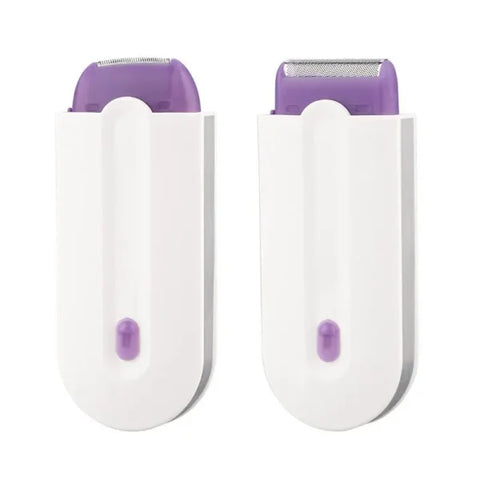 Body Blue-Light Epilator – Electric Rotary Hair Remover for Face Legs Bikini and Lips - White