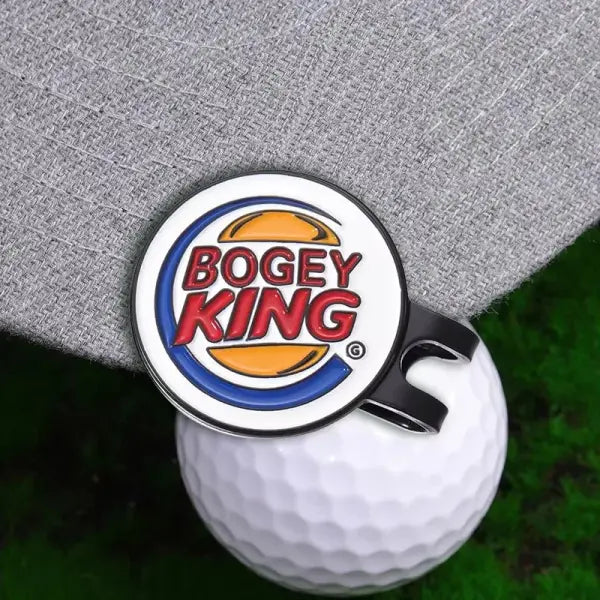 Bogey Ball King Golf Hat Clip: Magnetic Ball Marker & Trendy Jewelry Gift for Golfers - as show
