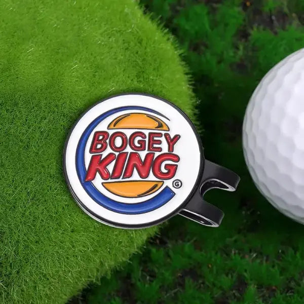 Bogey Ball King Golf Hat Clip: Magnetic Ball Marker & Trendy Jewelry Gift for Golfers - as show