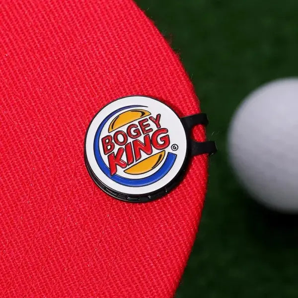Bogey Ball King Golf Hat Clip: Magnetic Ball Marker & Trendy Jewelry Gift for Golfers - as show