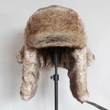 Winter Bomber Hat – Men’s & Women’s Russian Ushanka with PU Leather Fur Ear Flaps Warm Trapper Cap
