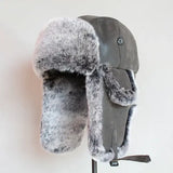 Winter Bomber Hat – Men’s & Women’s Russian Ushanka with PU Leather Fur Ear Flaps Warm Trapper Cap