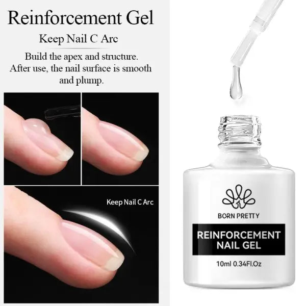 BORN PRETTY 10ml Base Gel Top Coat Rubber Gel Reinforcement Gel for Nails Tools Soak Off UV LED Nail Varnish Function